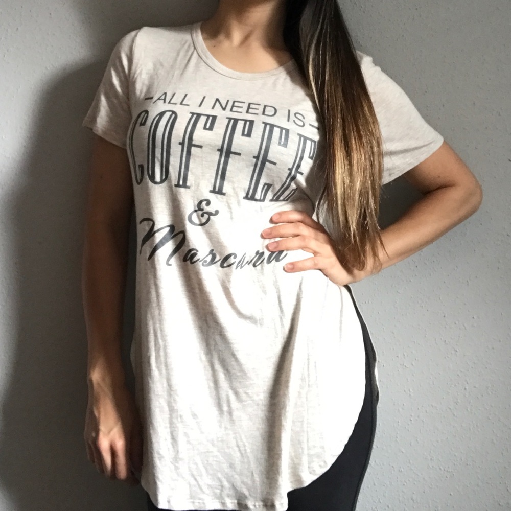 All I need is coffee and mascara tee